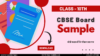 CBSE Sample Papers of Class 10th