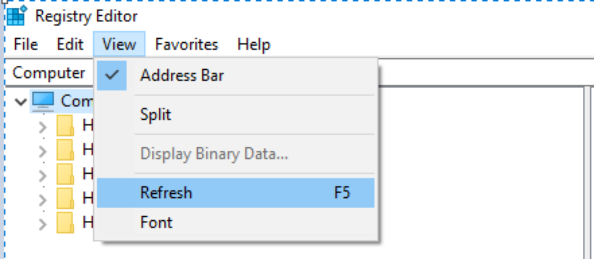 Shortcut Key For Refresh